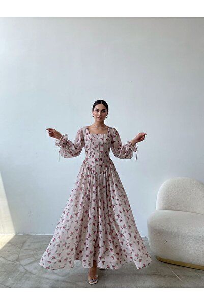 Housebutik Özel tasarım balen detaylı korseli Abiye