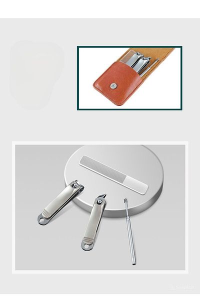 sgeteknoloji STAINLESS SET OF 4 NAIL CUTTER TUBE AND EAR CLEANING PROFESSIONAL 1QUALITY