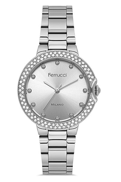 Ferrucci Women's Premium Wristwatch Steel Case Steel Cord Waterproof Stainles...