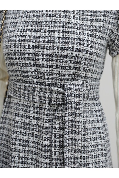 HİJABAYA Ζώνη Tweed Gilet με βολάν στα μανίκια