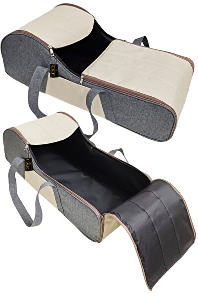 USF Bebek Taşıma Ana Kucağı Portbebe Puset Sıvı Rüzgar Geçirmez Kumaş Kahve Gri