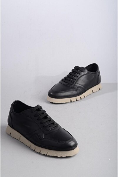 SEÇ KUNDURA Pantofi pentru bărbați cu talpă Eva din piele neagră autentică - ...