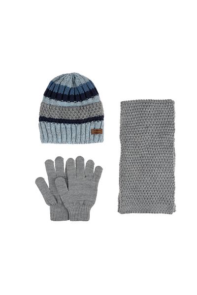 Aware Time Kitti 9-15 Years Boy's Fleece Scarf Beanie Gloves Set of 3