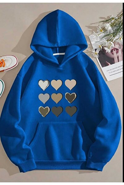 KOZİA OUTDOORS سويت شيرت بغطاء للرأس مطبوع كبير الحجم للجنسين من مالكوتشبي