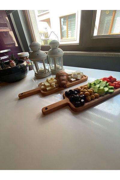 AR&MA WOOD 2-Piece Wooden Presentation Board - Steak Presentation - Wooden Serving Plate