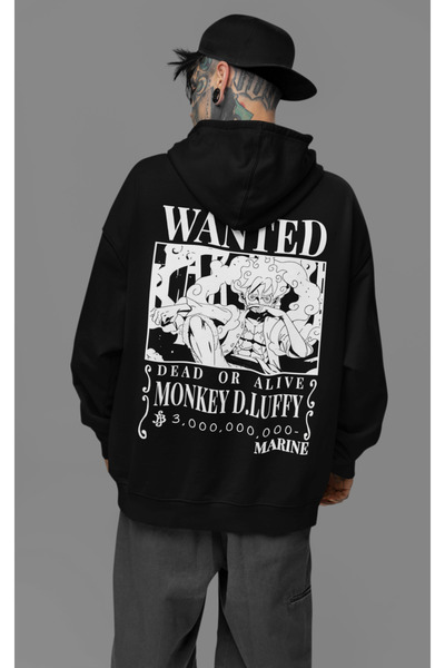 SEVBANO Unisex majica sa kapuljačom sa otiskom anime lika Monkey D. Luffyja