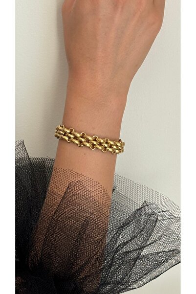 Çelik سوار من الفولاذ المقاوم للصدأ سميك ومضاد للتشوه باللون الذهبي