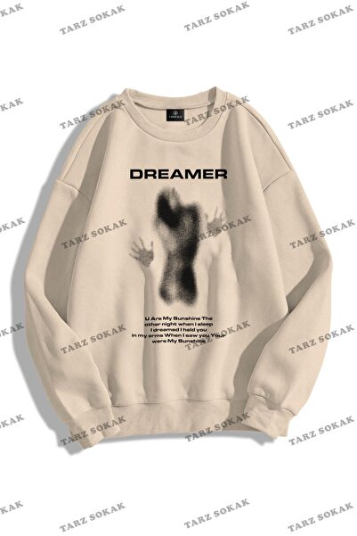 Tarzsokak Hanorac Y2K Unisex Dreamer cu guler rotund și glugă COD 1757 Gri