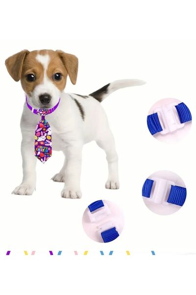 Hubjua Royal Kedi Köpek desenli kravat tasma ayarlanabilir 1 adet rastgele desen