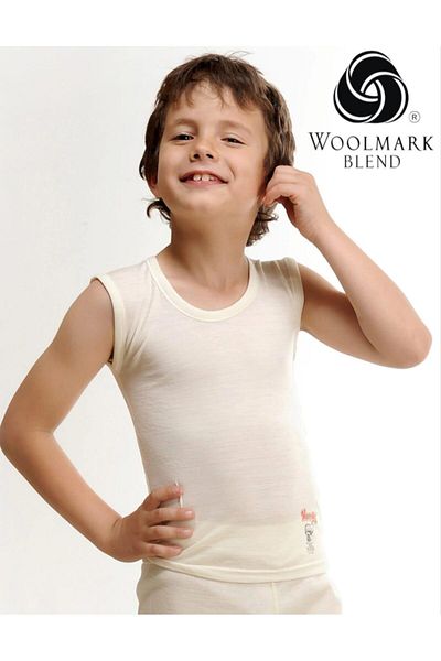Hasyün Hasyün 520 - Children's Thin Wool Undershirt, Thermal Sweat, Sleeveless