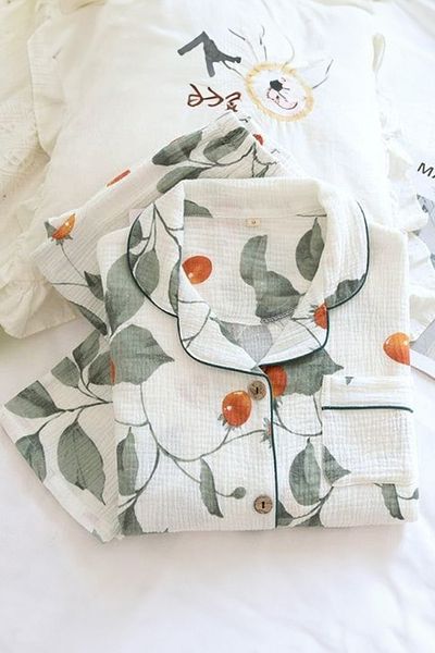 PEMBİŞ HOMEWEAR Set de pijamale din țesătură specială tricotată cu frunze încrețite