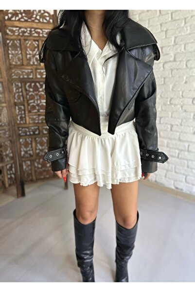 moneta boutique Дамско ПРЕМИУМ ПОДПЛАНЕНО КОЖЕНО ЯКЕ