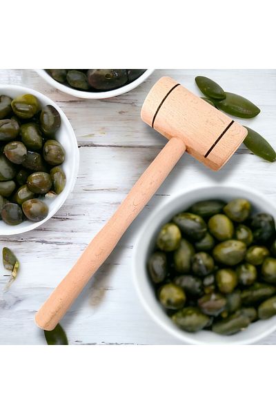 Dnz Small Wooden Mallet - Olive, Walnut and Hazelnut Handmade Crusher