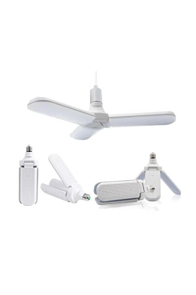 VOLEMİ Ultra Güçlü 3 Kollu 40-45w Ampul 5.000 Lümen Led Aydınlatma Beyaz Işık Led Ampul