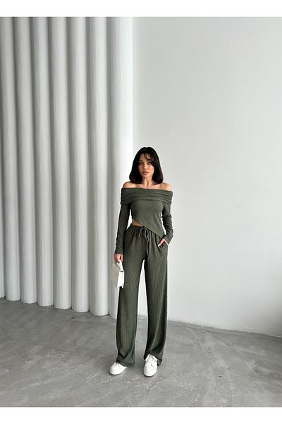 ELBEY Madonna Collar - Wrap Suit Set