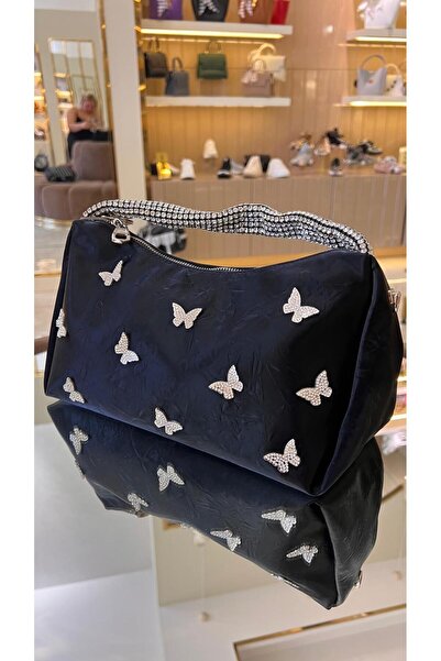 KRISTE BELL İthal Taşlı Saplı Kelebekli Model Kadın Çanta