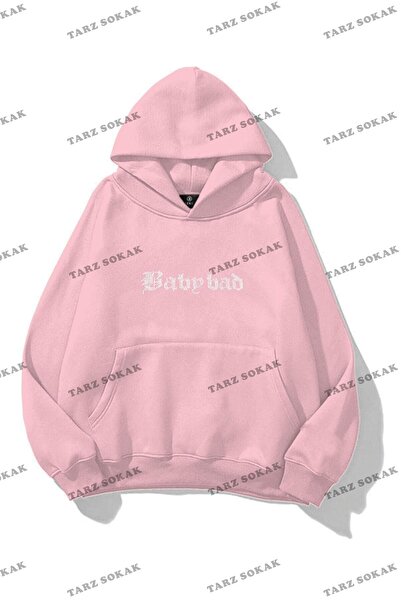 Tarzsokak Hanorac imprimat Y2K unisex Baby Bad Stone Look, COD 1522, roz