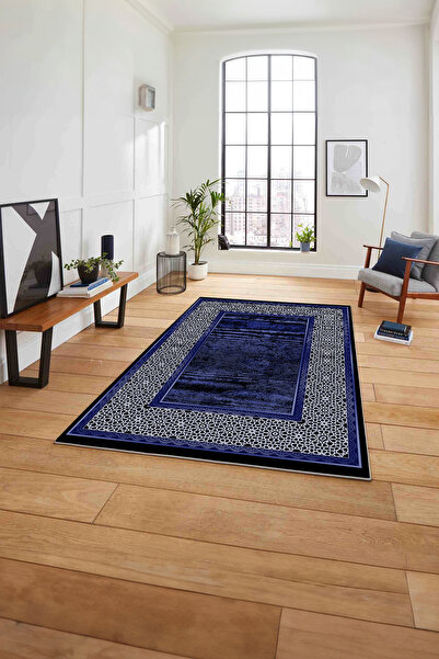 Napoli Home Çerçeveli Klasik Şekil Modern Yıkanabilir Kaymaz Taban Yolluk Mut...