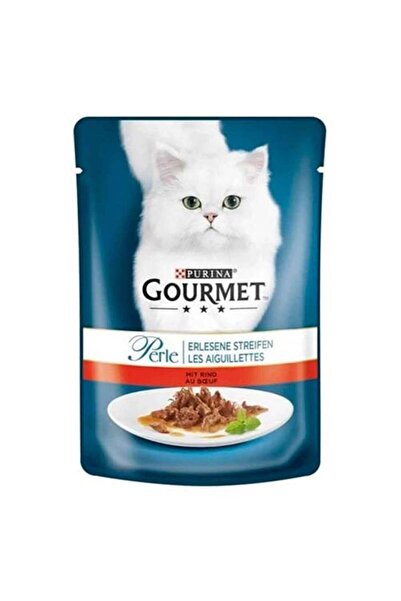 Gourmet Perle Izgara Sığır Etli Pouch Yetişkin Kedi Yaş Maması 85 Gr(.10/2025...