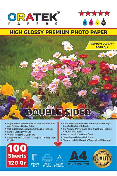 ORATEK Epson T664/6641 L110 Premium A4 Photo Paper - 120g, 100 Pieces