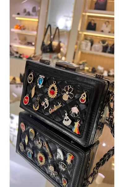 KRISTE BELL İthal Dikdörtgen Model Emojili Kutu Çanta