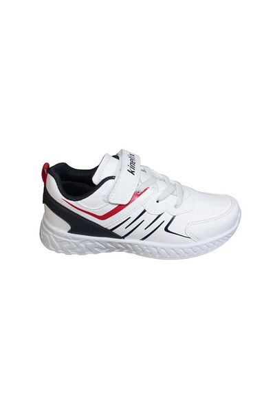 Kinetix Kinetix Boy's White Leather Velcro Sneakers