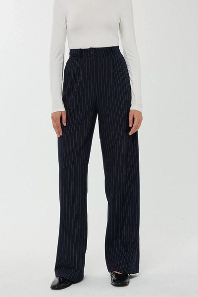 Hiccup Pantaloni cu picioare drepte cu dungi cu talie înaltă