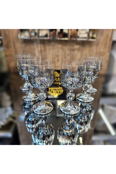 TURAB Bohemia Chrystal Renkli 6 Kişilik Şık Kahve Yanı Su Bardak Takımı M13