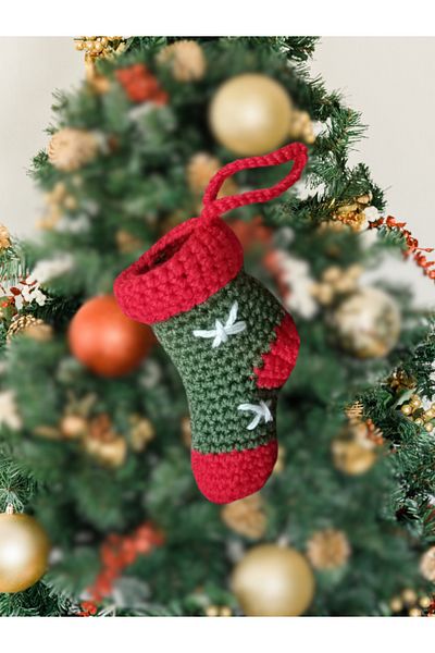 Hubjua Royal christmas custom christmas Pine Tree Ornament mesh Socks Red 2pcs fireplace tree decor
