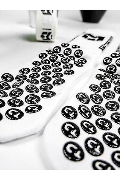 Shuttle Park Специални бели неплъзгащи се силиконови хавлиени подметки Безшевни професионални спортни чорапи