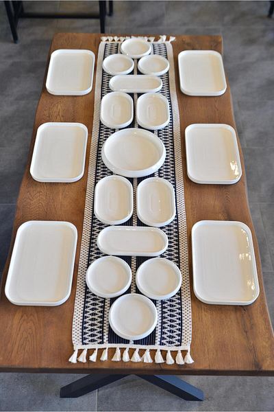 şirin eşyalarım 19 Pieces 6 Person Porcelain Dining / Breakfast Set