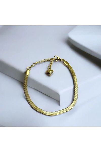 Glintist Steel Italian Gold Chain Bracelet