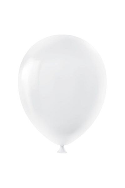 Uzay 12 Inch White Pastel Balloons - Pack of 100