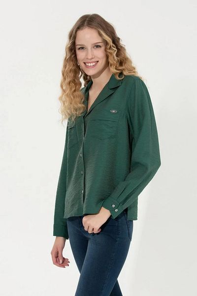 U.S. Polo Assn. Cămașă verde pentru femei