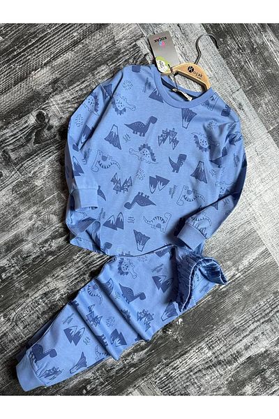 CANDA Costum de pijama cu imprimeu dinozaur baiat
