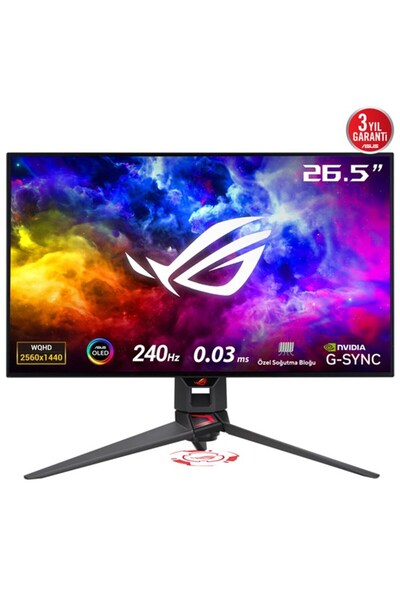 ASUS 26.5" OLED ROG SWIFT PG27AQDM 0.03MS 240HZ HDMI-DP GAMING MONİTÖR 2560X1440