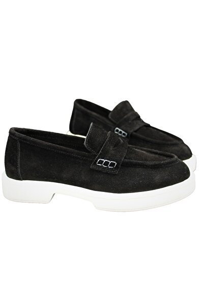 a ayak&kabım official Genuine Leather Black Suede Comfortable and Light Daily...