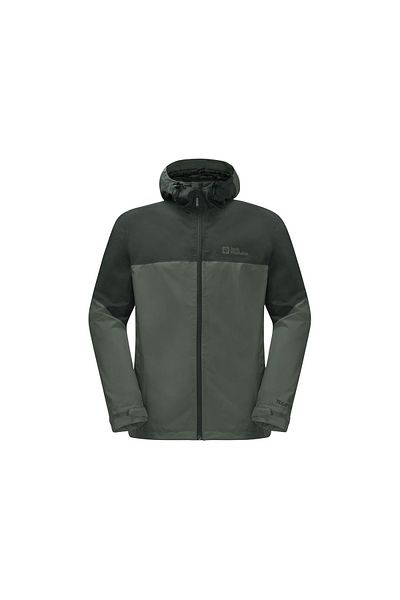 Jack Wolfskin 1115892_4137 Weıltal 2l Jkt M Outdoor Yağmurluk Yeşil