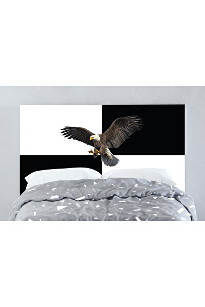 Şen Dekorasyon siyah beyaz kartal baza başlık kılıfı