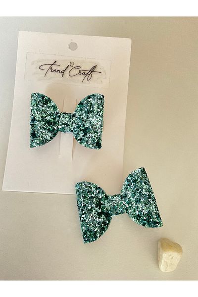 Trend Toka Glitter Shiny 2-Piece Bow Clip Buckle