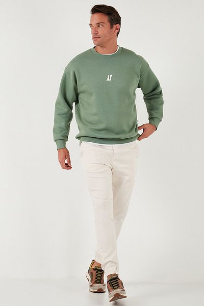 Buratti Ανδρικός ΙΔΡΩΤΗΣ 5905405   - Crew Neck, βαμβακερό και κανονικό φούτερ με τρίχες στο εσωτερικό