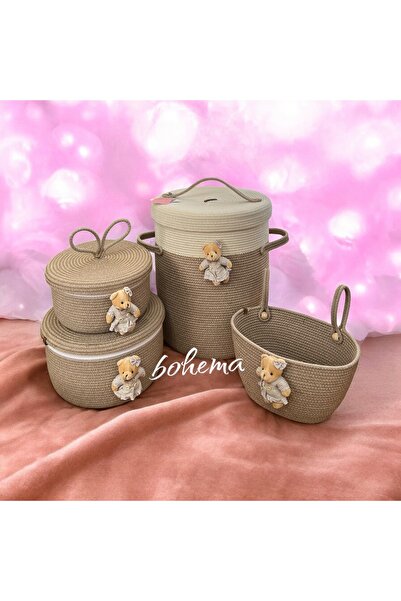 Genel Markalar Kapaklı oyuncak sepeti dekoratif sepet organizer düzenleyici b...