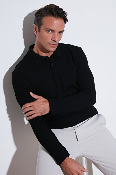 Buratti Men's Polo Collar Cotton Sweat - Buttoned, Regular Fit Sweat 5905708