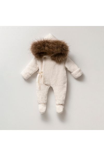 yukobaby bebeğiniz için en doğalı Baby 3-6-9-12 Months Furry Welsoft Luxury Jumpsuit
