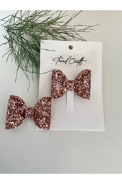 Trend Toka Glitter Shiny 2-Piece Bow Clip Buckle