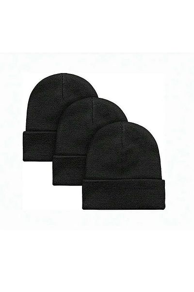 AYGÜN Black Plain Set of 3 - Beret