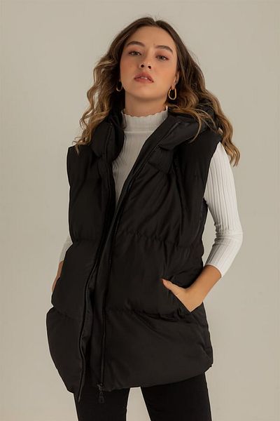 CurcunaShop Hooded Puffer Vest