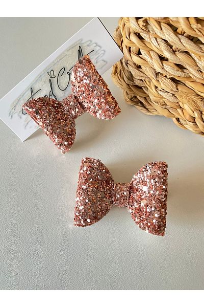 Trend Toka Glitter Shiny 2-Piece Bow Clip Buckle