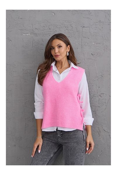 Elif Özbey Butik Pink Side Tie Shirt Sweater