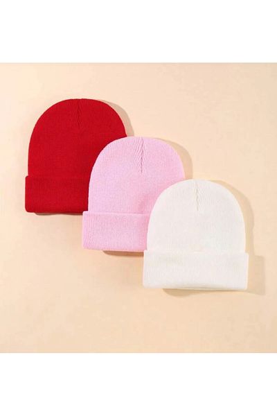 AYGÜN Unisex Plain Set of 3 - Beret